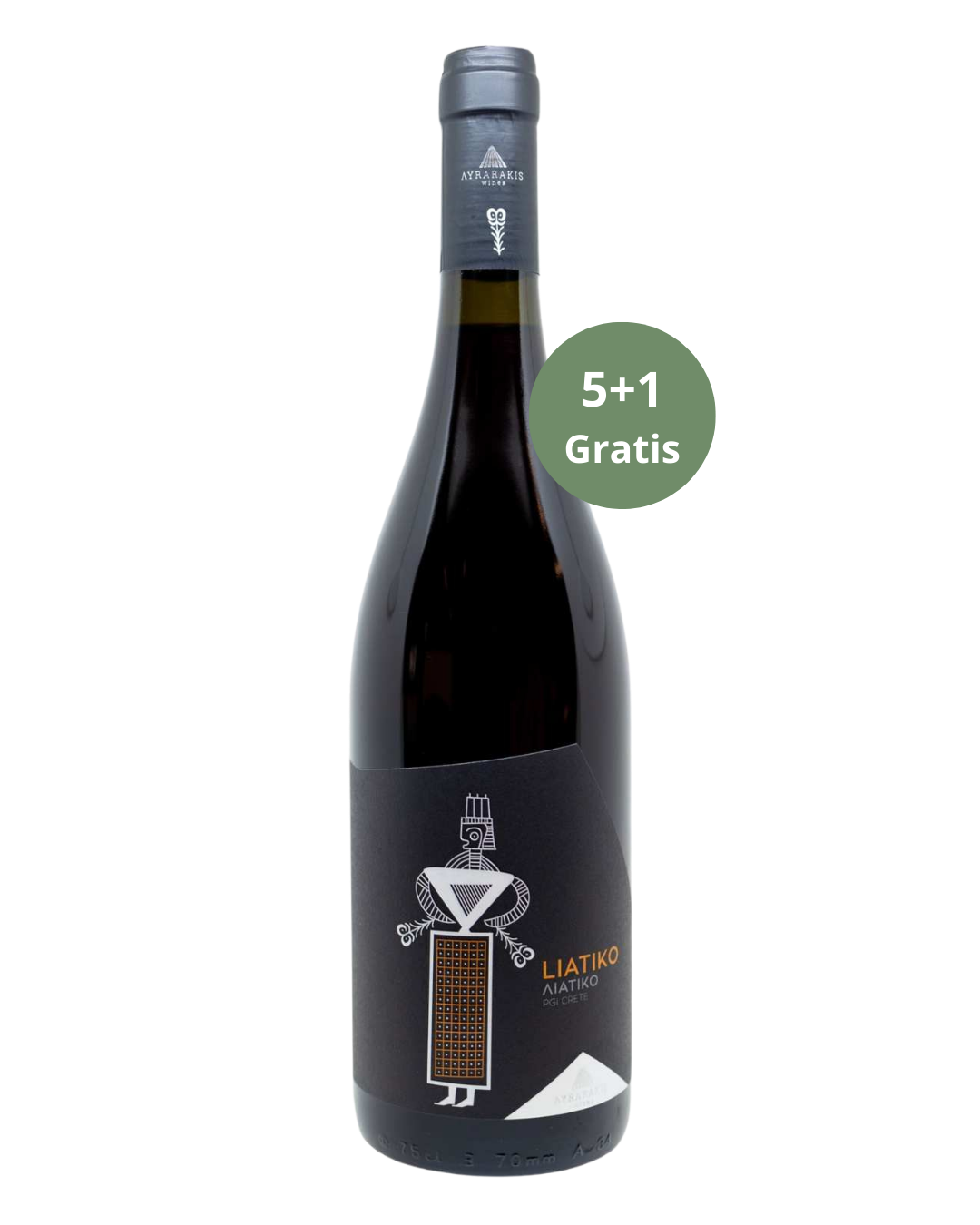 Rode wijn – 100% Liatiko van Lyrarakis uit Kreta (Griekenland), fles