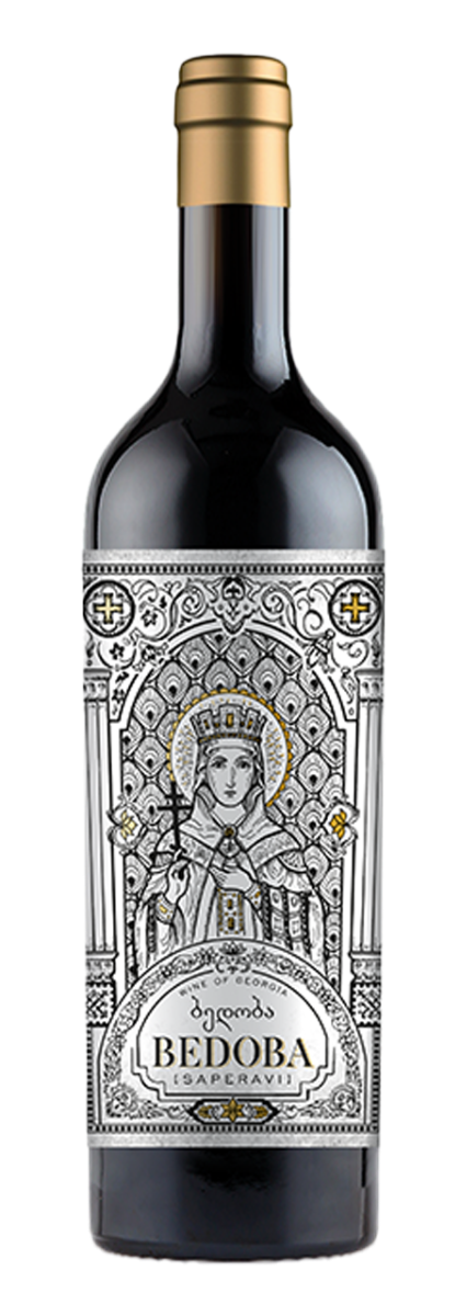 Rode wijn – 100% Saperavi uit Kakheti (Georgië), fles