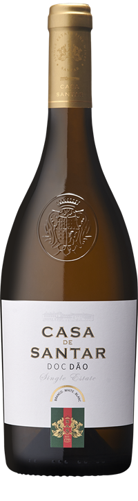 Witte wijn – blend van Encruzado, Bical & Cerceal-Branco van Casa de Santar uit Dão (Portugal), fles