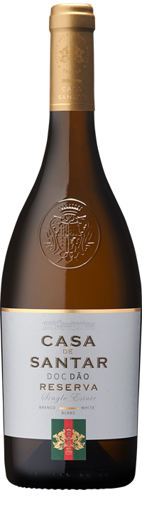 Witte wijn – blend van Encruzado, Bical & Cerceal-Branco van Casa de Santar uit Dão (Portugal), fles