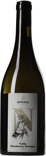Witte wijn – 100% Chardonnay (gerijpt op eikenhout) van Wijndomein Den Nachtegael uit België, fles