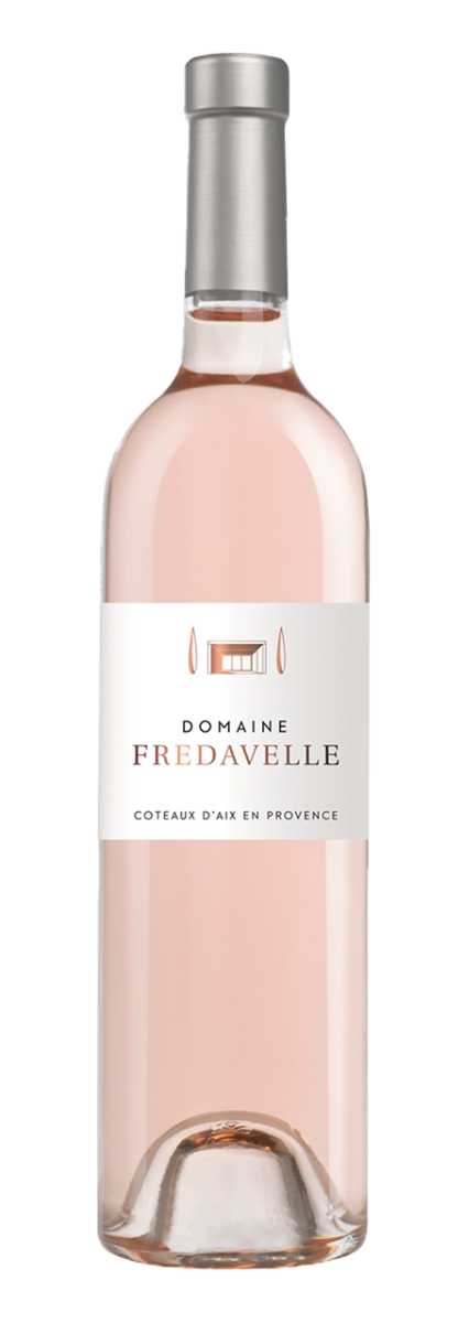 Rosé wijn – blend van Grenache Noir, Cabernet Sauvignon & Syrah van Domaine Fredavelle uit Provence (Frankrijk), fles