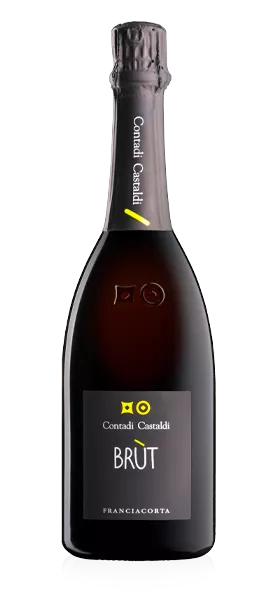 Mousserende wijn – blend van Chardonnay, Pinot Nero & Pinot Bianco van Contadi Castaldi uit Franciacorta, Lombardije (Italië), fles
