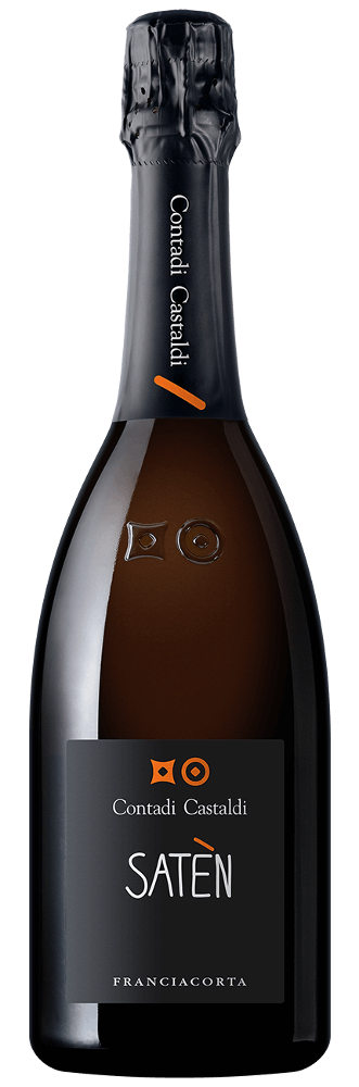 Mousserende wijn – 100% Chardonnay (Satèn) van Contadi Castaldi uit Franciacorta, Lombardije (Italië), fles