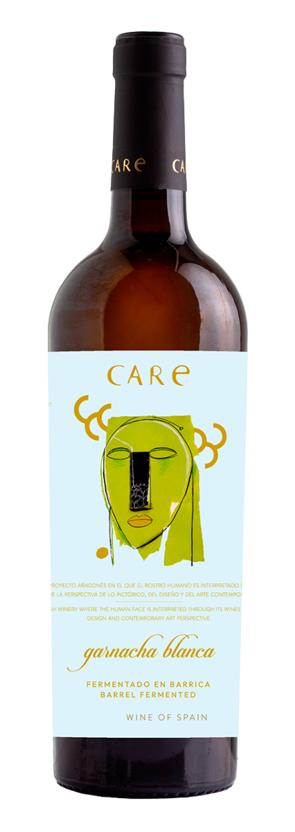 Witte wijn – blend van Garnacha Blanca & Chardonnay uit Cariñena, Aragón (Spanje), fles