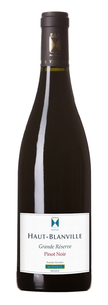 Rode wijn – 100% Pinot Noir van Château Haut-Blanville uit Pays d'Oc, Languedoc (Frankrijk), fles