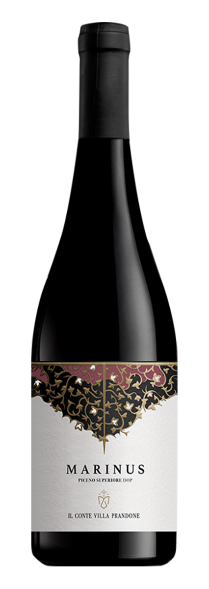 Rode wijn – blend van Montepulciano & Sangiovese van Il Conte Villa Prandone uit de Marche (Italië), fles