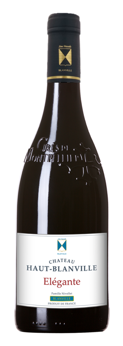 Rode wijn – blend van Syrah, Grenache, Mourvèdre & Carignan van Château Haut-Blanville uit Languedoc (Frankrijk), fles