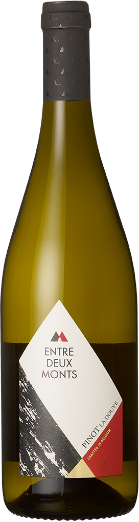 Witte wijn – blend van Pinot Noir, Pinot Gris & Pinot Meunier van Wijndomein Entre-Deux-Monts uit Heuvelland (België), fles
