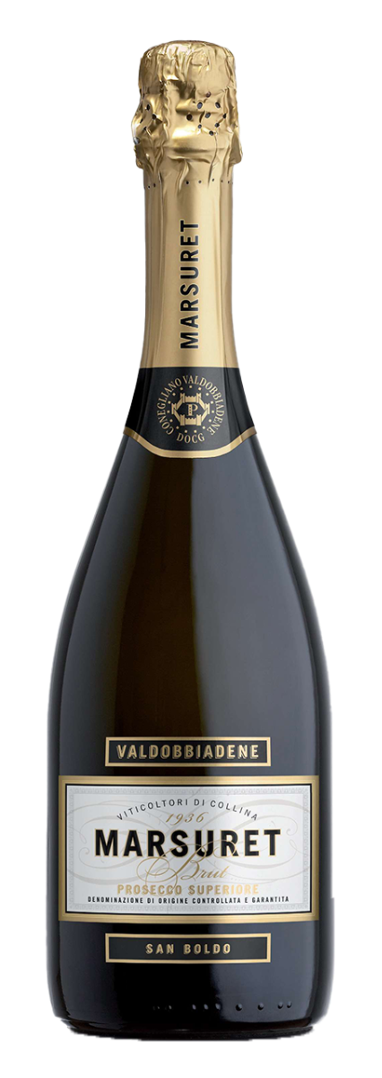 Mousserende wijn – 100% Glera van Marsuret uit Valdobbiadene, Veneto (Italië), fles