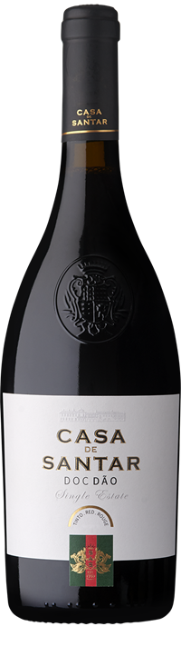 Rode wijn – blend van Touriga Nacional, Alfrocheiro & Aragonez van Casa de Santar uit Dão (Portugal), fles