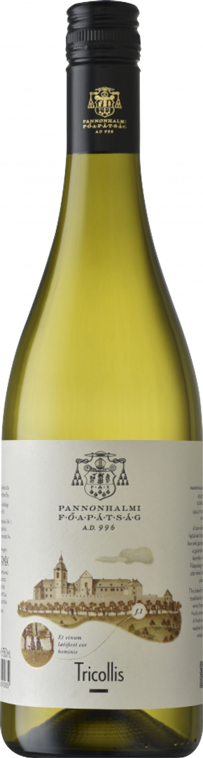 Witte wijn – Tricollis Cuvée uit Pannonhalma, Hongarije, fles