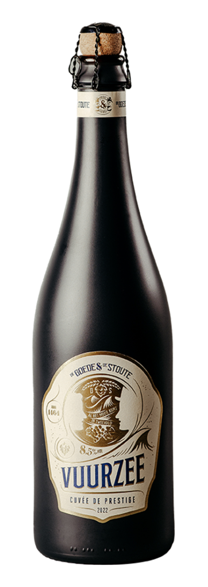 Blond bier – met champagnegist & Pinot Noir-druiven van De Goede & De Stoute uit België, fles